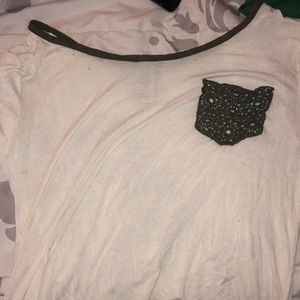 white & green t shirt